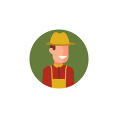 colored avatar of farmer icon. Element of colored people profession icon for mobile concept and web apps. Detailed colored avatar of farmer icon can be used for web and mobile