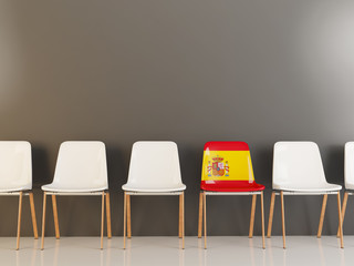 Chair with flag of spain