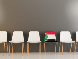 Chair with flag of sudan