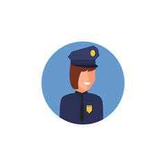 colored avatar of police woman icon. Element of colored people profession icon for mobile concept and web apps. Detailed avatar of police woman icon can be used for web and mobile