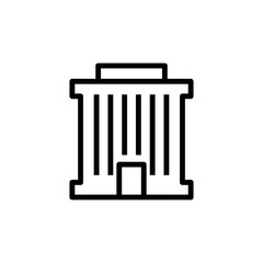 bank building icon. Element of building icon for mobile concept and web apps. Detailed bank building icon can be used for web and mobile