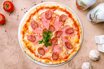 Italian meat pizza