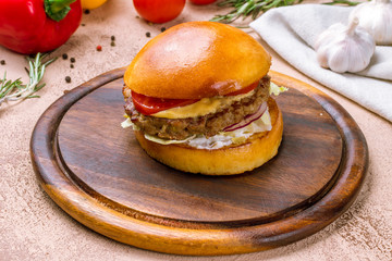 Burger with meat