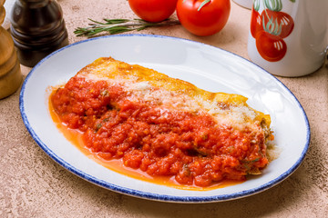 lasagna Bolognese on a plate