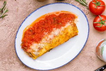 lasagna Bolognese on a plate