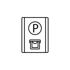 parking ticket icon. Element of travel icon for mobile concept and web apps. Thin line parking ticket icon can be used for web and mobile. Premium icon