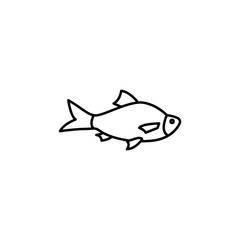 a fish icon. Element of travel icon for mobile concept and web apps. Thin line a fish icon can be used for web and mobile. Premium icon
