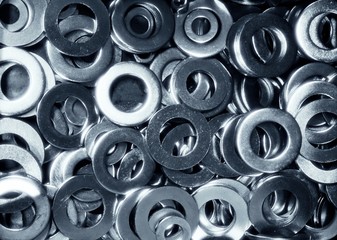 Plain washers placer texure background free stock image
