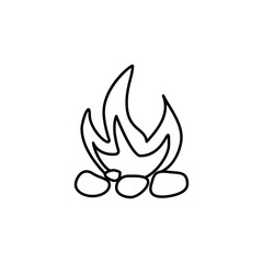 bonfire icon. Element of travel icon for mobile concept and web apps. Thin line bonfire icon can be used for web and mobile. Premium icon