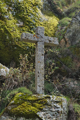Ancient Cross in Monsanto. Castelo Branco, Portugal