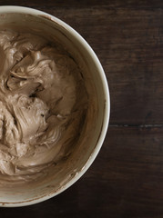 Chocolate frosting photography recipe idea