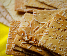 cracker biscuits close up