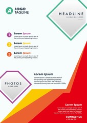 Flyer design template vector