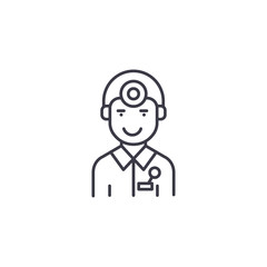 Doctor avatar linear icon concept. Doctor avatar line vector sign, symbol, illustration.