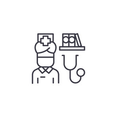 Doctor linear icon concept. Doctor line vector sign, symbol, illustration.