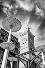 in front of the Unedrground station