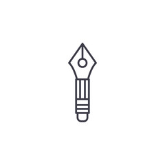 Drawing pen symbol linear icon concept. Drawing pen symbol line vector sign, symbol, illustration.