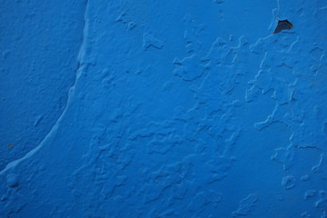 Blue paint metal plate texture and background