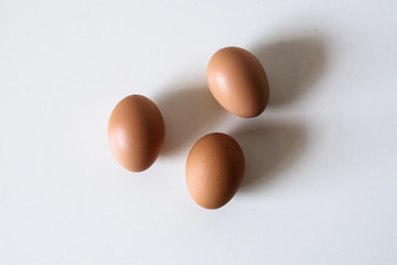 Raw egg isolated with white background