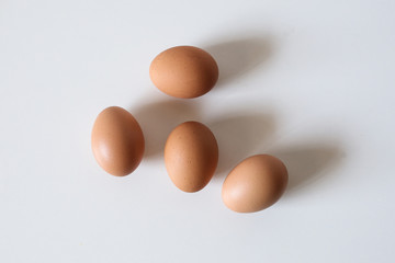 Egg on white background