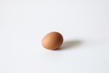Egg on white background