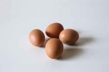 Egg on white background