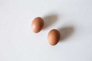 Egg on white background