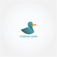 Duck Logo Vector Template Design Illustration