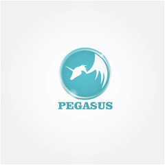 Pegasus Logo Vector Template Design Illustration