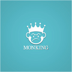 Monkey king Vector Template Design Illustration