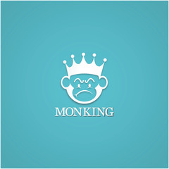 Monkey king Vector Template Design Illustration