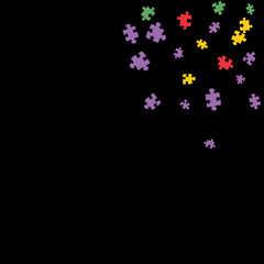 Confetti Background Pattern. Puzzle pieces and big ideas design, vector illustration graphic