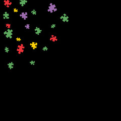 Confetti Background Pattern. Puzzle pieces and big ideas design, vector illustration graphic