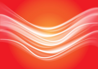 Abstract white wave soft on red light design modern futuristic background vector illustration.