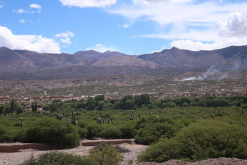 Fototapeta na wymiar Carretera y paisaje. Jujuy, Humahuaca