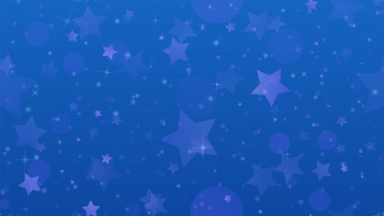 Abstract geometric background. Stars on a blue gradient background. Vector illustration