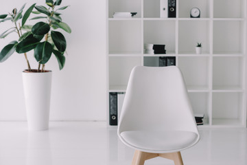 white chair in modern light office