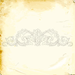 Vector baroque of vintage elements for design. 