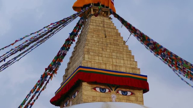 Boudhanath Pagoda at sunset; the biggest tibetan temple of Nepal.