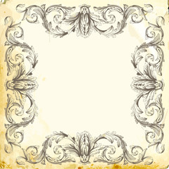 Vector baroque of vintage elements for design. 