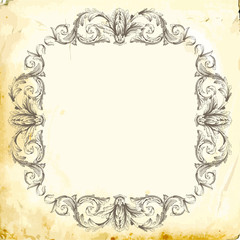 Vector baroque of vintage elements for design. 