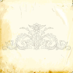 Vector baroque of vintage elements for design. 