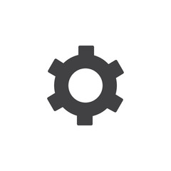 Gear settings vector icon. filled flat sign for mobile concept and web design. Cogwheel simple solid icon. Symbol, logo illustration. Pixel perfect vector graphics