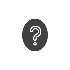 Question button vector icon. filled flat sign for mobile concept and web design. Help simple solid icon. Symbol, logo illustration. Pixel perfect vector graphics