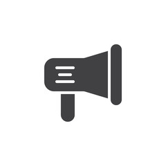 Megaphone vector icon. filled flat sign for mobile concept and web design. Loudspeaker simple solid icon. Announcement symbol, logo illustration. Vector graphics