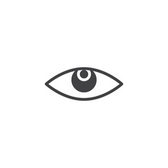 Obraz premium Eye vector icon. filled flat sign for mobile concept and web design. View, vision simple solid icon. Symbol, logo illustration. Pixel perfect vector graphics