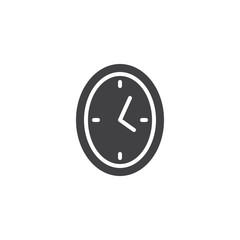 Clock button vector icon. filled flat sign for mobile concept and web design. Watch simple solid icon. Symbol, logo illustration. Pixel perfect vector graphics
