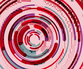 Circular lines, circles, geometric abstract background