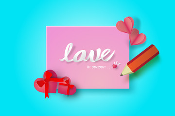 paper note valentine day,sweet,cute,vector