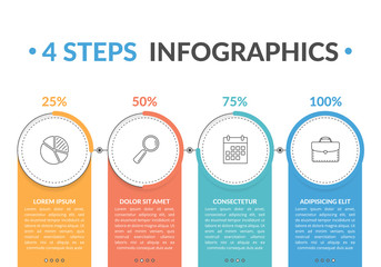 4 Steps Infographics